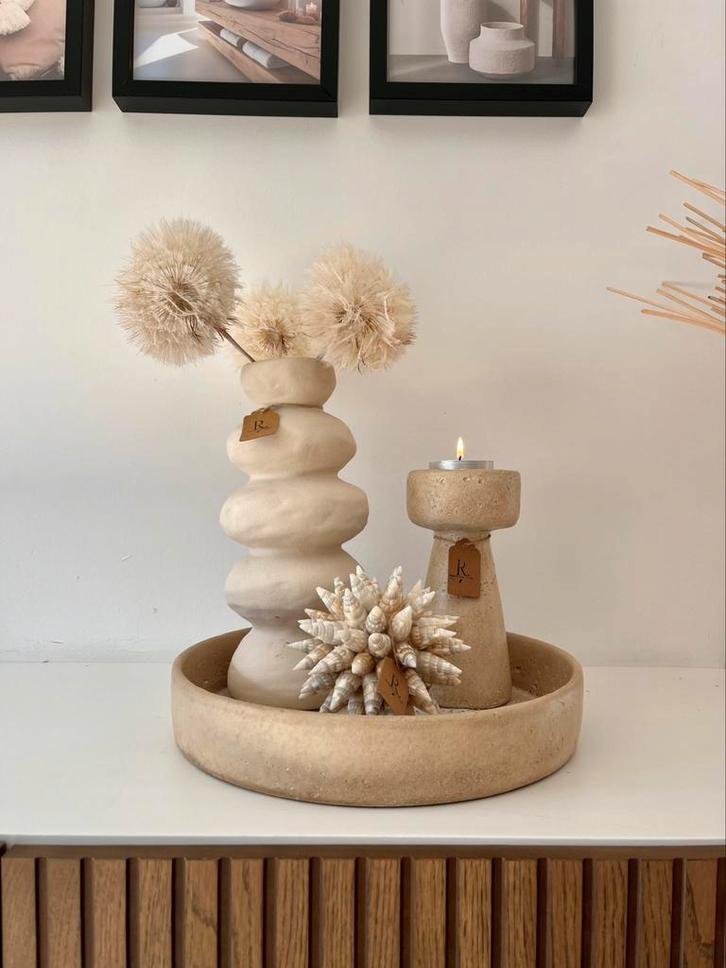 Travertine look schaal, Huis en Inrichting, Woonaccessoires | Etagères, Nieuw, Ophalen of Verzenden
