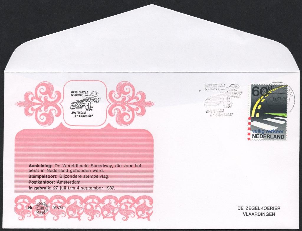Wereldfinale Speedway motoren 1987, Verzenden, Envelop