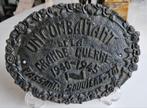 Massief bronzen plaquette 1940-1945., Ophalen of Verzenden, Landmacht, Overige gebieden, Kunstobject