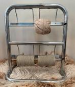 Vintage papierrolhouder kadopapier houder chroom, Ophalen