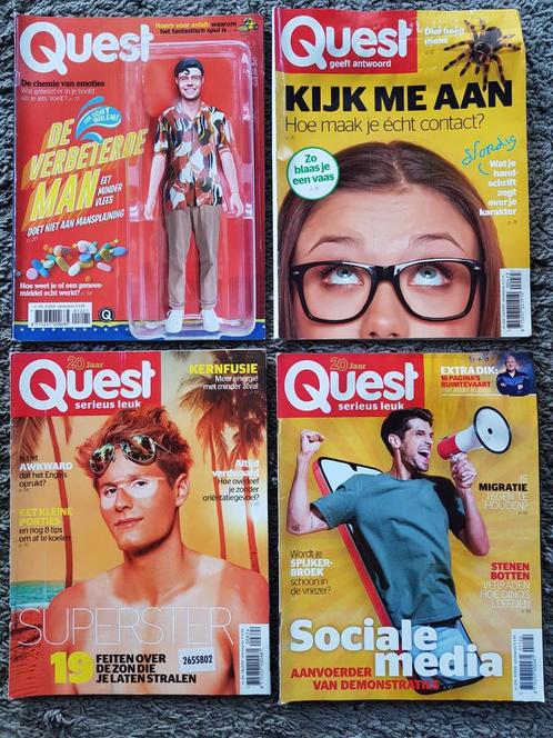 Vier tijdschriften van Quest, Boeken, Tijdschriften en Kranten, Gelezen, Wetenschap en Natuur, Ophalen of Verzenden