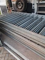 spijlenhekwerk vakken, Tuin en Terras, Tuinhekken en Hekwerk, Ophalen, Zo goed als nieuw, IJzer, Dubbelstaafmat hekwerk