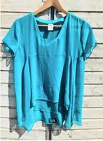 ART blouse doorschijnend turquoise maat S nieuwstaat, Kleding | Dames, Blouses en Tunieken, Atelier Rare Toggery, Ophalen of Verzenden