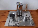 Vintage Guido Bergna Espresso set RVS, Ophalen of Verzenden, Rond, Metaal