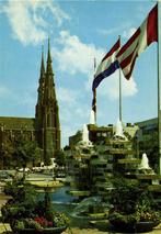 Eindhoven, Fontein Stadhuisplein en St. Catharinakerk - 1981, Verzamelen, Ansichtkaarten | Nederland, Ophalen of Verzenden, Voor 1920