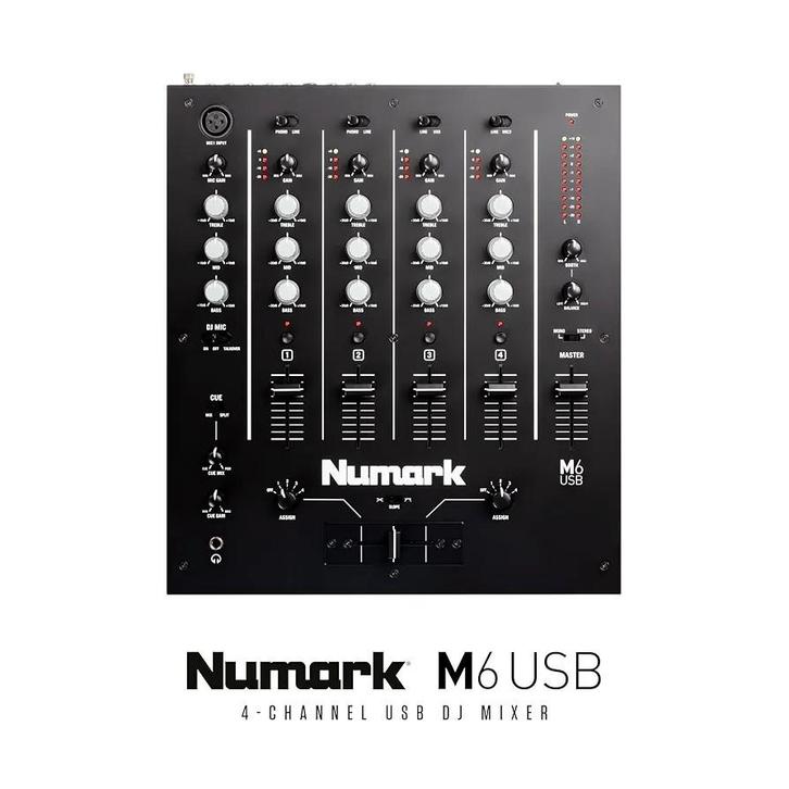 Numark M6 USB Mixer - DJ Mengpaneel, Muziek en Instrumenten, Mengpanelen, Zo goed als nieuw, Minder dan 5 kanalen, Microfooningang