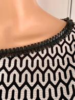 K06 Ana Alcazar maat 36/38=S/M jurk jurkje zwart/wit/geel, Zwart, Ophalen of Verzenden, Zo goed als nieuw, Knielengte