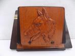 Lektuurhouder brievenhouder art deco hond hout, Antiek en Kunst, Ophalen of Verzenden