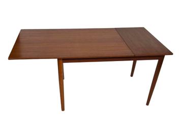 Vintage Eettafel Table Teak Fineer Jaren 60 Uitschuifbaar beschikbaar voor biedingen