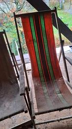 Retro Strandstoelen - Set van 3, Tuin en Terras, Ophalen, Gebruikt, Hout, Inklapbaar