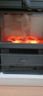 Houten sierhaard met verwarming, Ophalen, Gebruikt, Vrijstaande haard, Elektrische haard