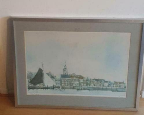 Siewert.Ciano Siewert Zicht op Blokzijl, Antiek en Kunst, Kunst | Litho's en Zeefdrukken, Ophalen