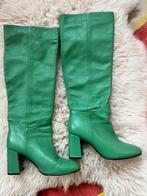 leren laarzen - groen- hoge hak - maat 42, Hoge laarzen, Nieuw, Ophalen of Verzenden, Sacha