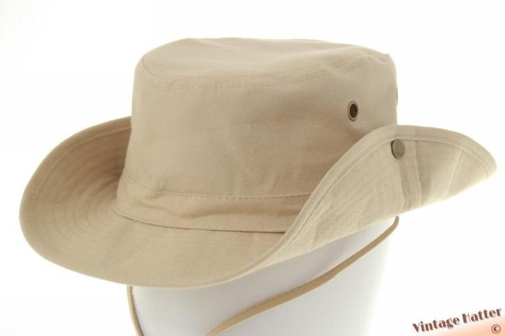 Australische bush hoed met drukknopen beige katoen 58 t/m 60, Kleding | Heren, Hoeden en Petten, Nieuw, Hoed, 58 of 59 cm (L, 7¼ of ⅜ inch)