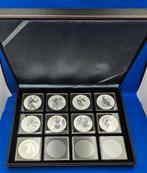 (9938) TUVALU   SERIE GODS OF OLYMPUS  (9X ONE OUNCE), Ophalen of Verzenden, Setje, Zilver