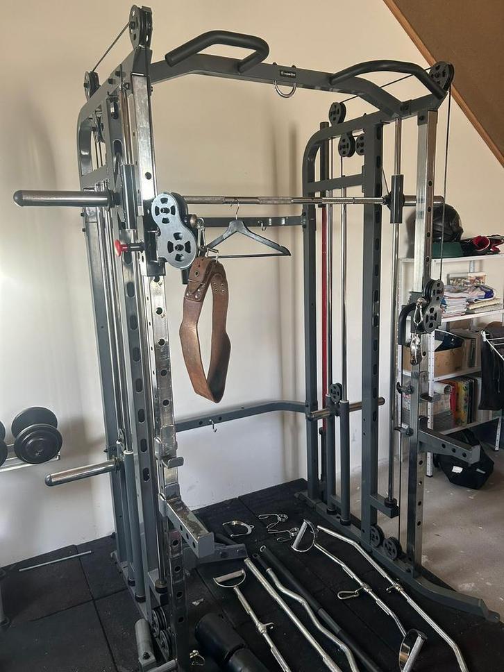 Power rack dual pulley krachtstation fitness apparaat, Sport en Fitness, Fitnessmaterialen, Zo goed als nieuw, Overige typen, Ophalen of Verzenden