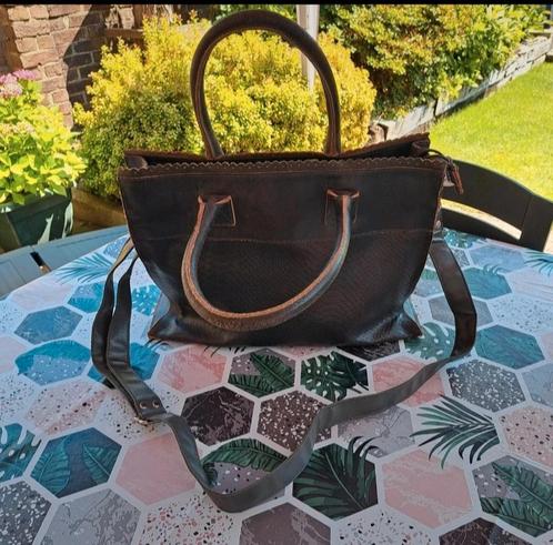 Nieuwe Evora leren handtas bruin slangenhuid, Sieraden, Tassen en Uiterlijk, Tassen | Damestassen, Nieuw, Handtas, Bruin, Ophalen of Verzenden