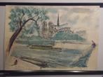 Aquarel van Franz Paul Guillery [3468]  [AnKukl], Antiek en Kunst, Kunst | Schilderijen | Klassiek, Ophalen of Verzenden