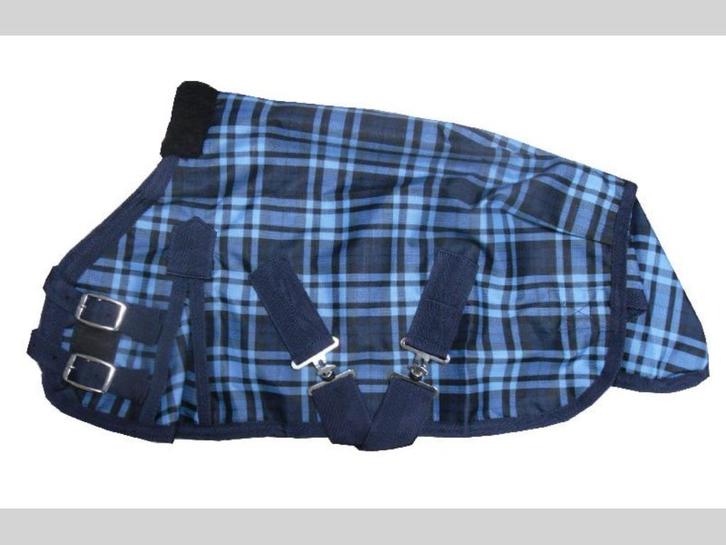 Regendeken klassiek maat 54/65 - blauwe print, Dieren en Toebehoren, Paarden en Pony's | Dekens en Dekjes, Zo goed als nieuw, Deken