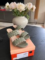 Di Lauro sandelen hakken pumps olijf gevlochten leer leder, Ophalen of Verzenden, Nieuw, Groen