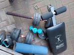 Halterset/dumbbells 30 kg + andere fitness materialen, Ophalen, Zo goed als nieuw
