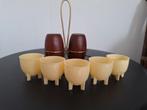 Retro vintage peper zout stel eierdopjes, Huis en Inrichting, Lampen | Hanglampen, Ophalen, Gebruikt, Vintage retro, Minder dan 50 cm