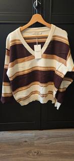 Gestreept Exquiss's trui - Maat m/l, Maat 38/40 (M), Exquiss's, Beige, Nieuw