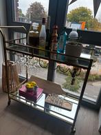 Goudkleurige bar dranken kar, Huis en Inrichting, Barren, Ophalen, Zo goed als nieuw