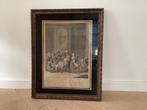 Prent 'De Stiefmoer' met Lijst - Ets/Gravure Kunstwerk, Ophalen