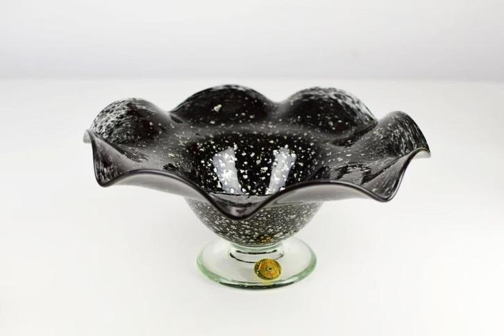 Vintage mondgeblazen glazen schaal West Germany, Huis en Inrichting, Woonaccessoires | Schalen en Manden, Zo goed als nieuw, Schaal