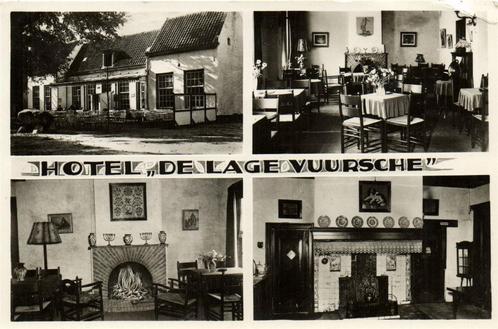 Hotel De Lage Vuursche - 4 afb - ongelopen, Verzamelen, Ansichtkaarten | Nederland, Ongelopen, Utrecht, 1920 tot 1940, Ophalen of Verzenden