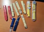 Nieuwe horlogebandjes van écht leer rood, geel, blauw 18mm, Sieraden, Tassen en Uiterlijk, Horloges | Dames, Nieuw, Overige merken