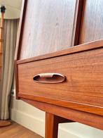 Vintage highboard teak hout Deens Design jaren 50/60/70, Ophalen, Gebruikt, Met deur(en), 150 tot 200 cm