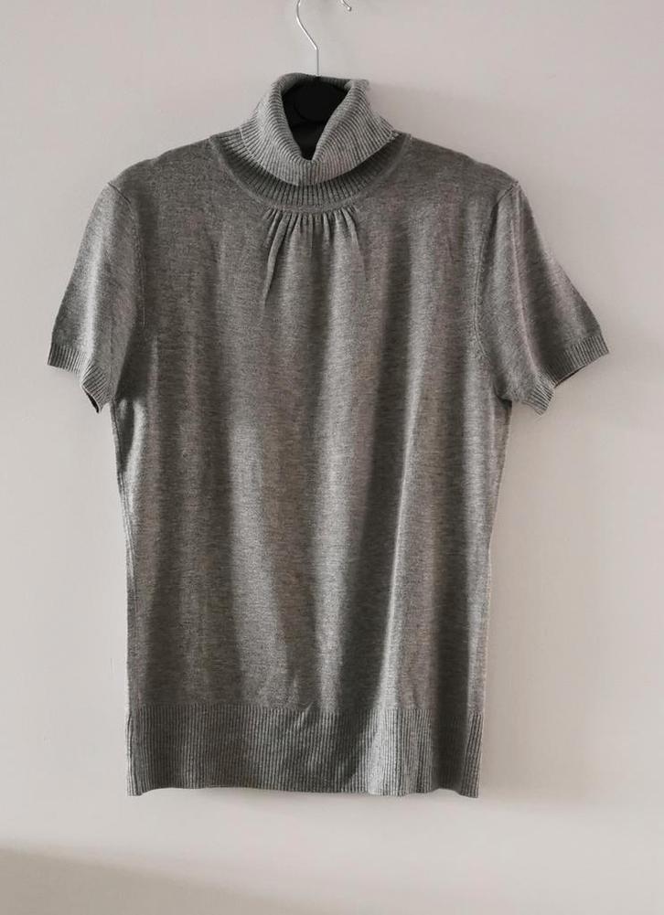 H&M top mt. S, Kleding | Dames, Tops, Nieuw, Maat 36 (S), Grijs, Korte mouw, Verzenden