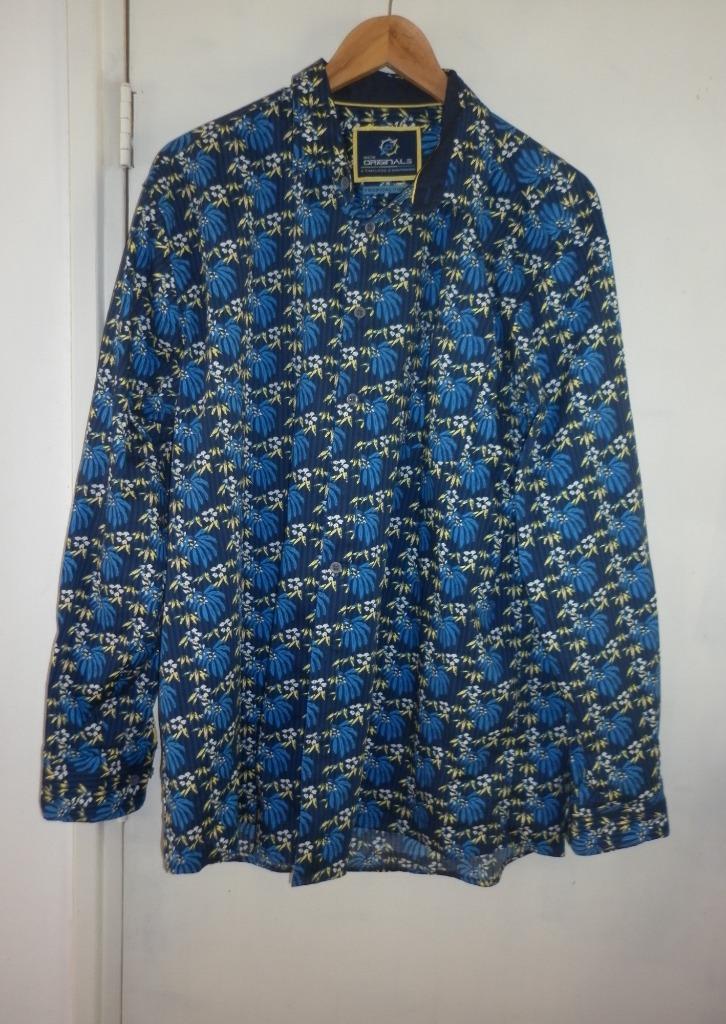 overhemd maat XXL  merk :  GCM Originals, Kleding | Heren, Overhemden, Zo goed als nieuw, Overige halswijdtes, Blauw, Ophalen of Verzenden