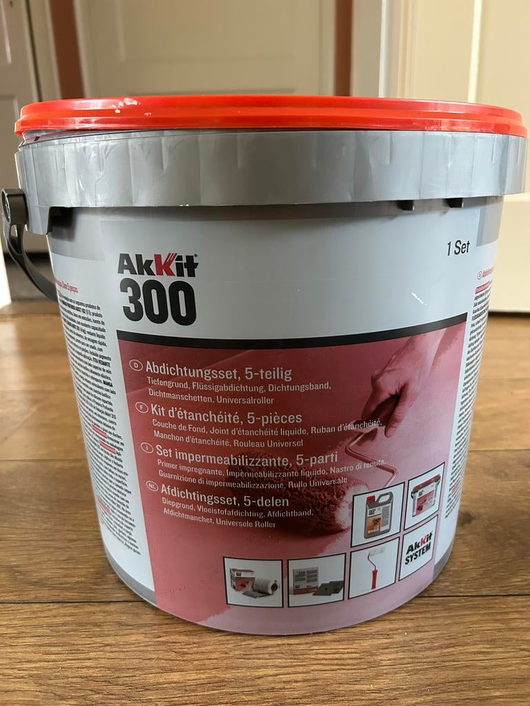 AKKIT 300 Vloeibare afdichtingsset, 5-delig, 60 cm of meer, Nieuw, Minder dan 5 m², Wandtegels