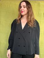 Vintage blouse / blazer - zwart - jaren 90 - 42/XL, Kleding | Dames, Blouses en Tunieken, Zwart, Maat 42/44 (L), Hippie galore