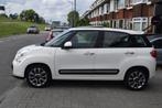 Fiat 500L 0.9 TwinAir Lounge PANODAK PARKEERSEN.CRUISE/CLIMA, Gebruikt, Parkeersensor, Leder en Stof, Wit