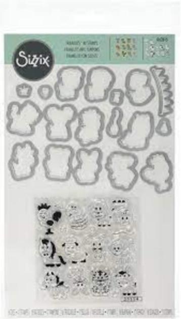 Sizzix framelits die set 18pk w/stamps - zodiac animals. beschikbaar voor biedingen