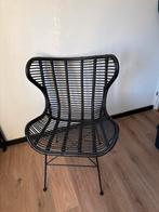 Zwarte rotan stoel, Huis en Inrichting, Stoelen, Ophalen, Zwart, Zo goed als nieuw, Eén