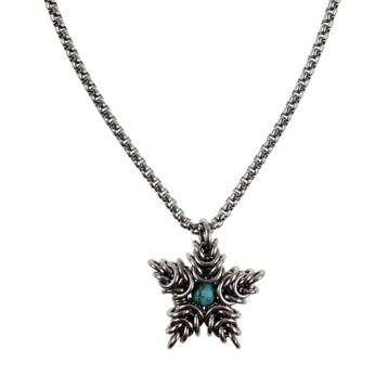 60cm x 3mm Jasseron-Ketting Sterhanger RVS Turquoise Unisex beschikbaar voor biedingen