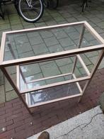 Glazen Wandrek met Houten Frame, Huis en Inrichting, Woonaccessoires | Wandplanken en Boekenplanken, Ophalen, Zo goed als nieuw