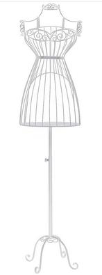 Metalen Paspop in hoogte verstelbaar vintage wit, Ophalen, Zo goed als nieuw