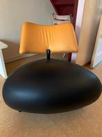 Fauteuil Pallone geel zwart, Ophalen of Verzenden, Gebruikt, 75 tot 100 cm, 50 tot 75 cm