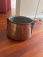 Antieke Koperen Pot met IJzeren Handvatten, Antiek en Kunst, Ophalen, Koper
