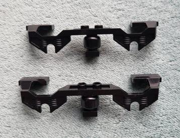 Lego trein locomotief zijkant vering plaatjes Zwart.  beschikbaar voor biedingen