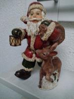Kerstman met Hertje - Decoratie, Ophalen, Zo goed als nieuw