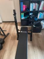 Vertselbare dumbels, bar en bench met gewichten, Sport en Fitness, Fitnessmaterialen, Ophalen, Nieuw, Halterschijven