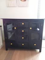oud dressoir cq tv kast zwart, Huis en Inrichting, Ophalen, Gebruikt, 100 tot 150 cm, Grenenhout