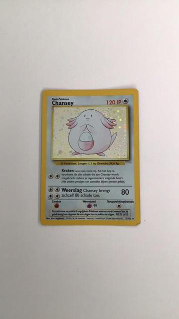 Chansey Holofoil Pokémonkaart – 3/102 – €35 beschikbaar voor biedingen